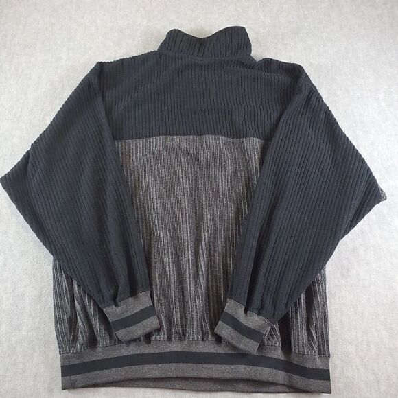 Vtg Detroit Red Wings Sweater Mens XL Grey Lee Sport NHL Ice Hockey Knit 1/4 Zip - Picture 6 of 7